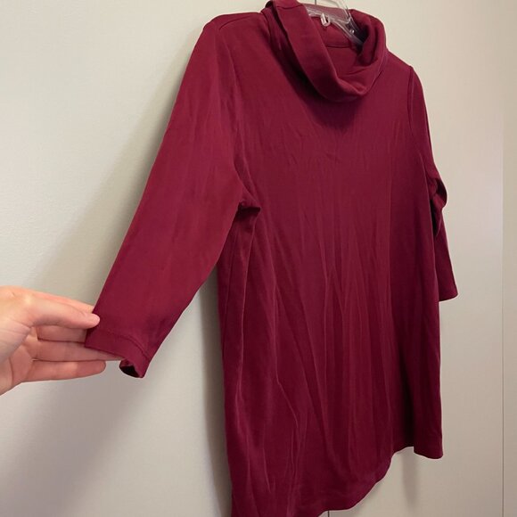 COS red cowl neck 3/4 sleeve shirt turtleneck‎ - Picture 3 of 7